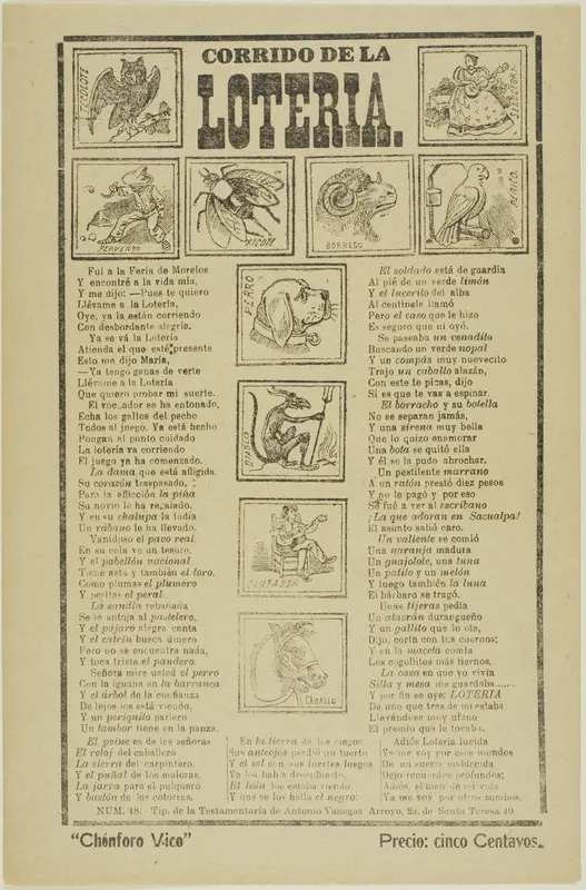 Corrido of the Lottery Wall Art by José Guadalupe Posada - High-Resolution Digital Print