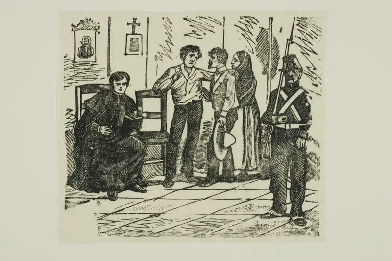 Corrido:The Death Room of a Sentenced Man Wall Art by José Guadalupe Posada - High-Resolution Digital Print