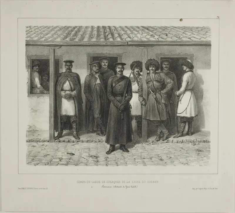 Cossack Bodyguards of the Line, Kuban, Taman, Détroit de Yéni-Kaleb, October 9, 1837
