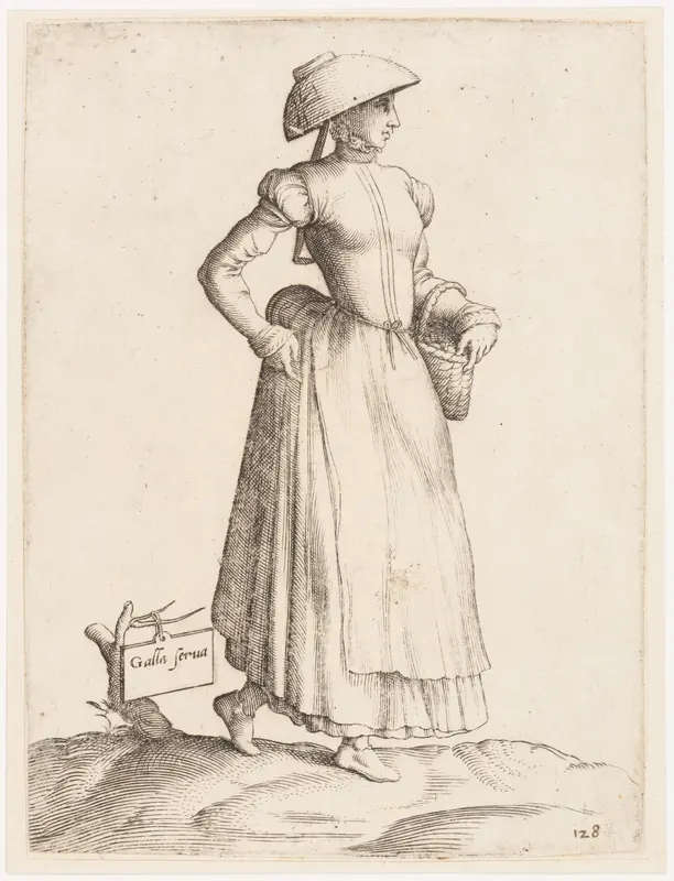 Costume Plate: Galla Serva Wall Art by Enea Vico - High-Resolution Digital Print