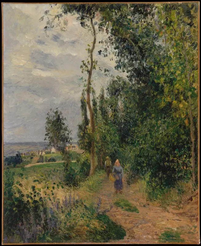 Côte des Grouettes, near Pontoise Wall Art by Camille Pissarro - High-Resolution Digital Print