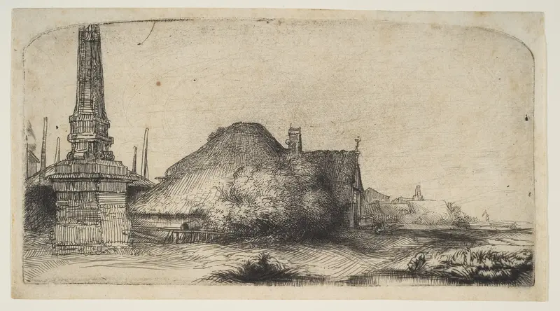 Cottage and Boundary Post on the Spaarndammerdijk ('L'Obelisque')