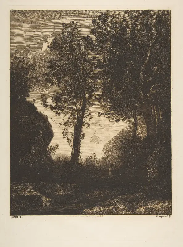 Coucher de soleil Wall Art by Félix Bracquemond - High-Resolution Digital Print