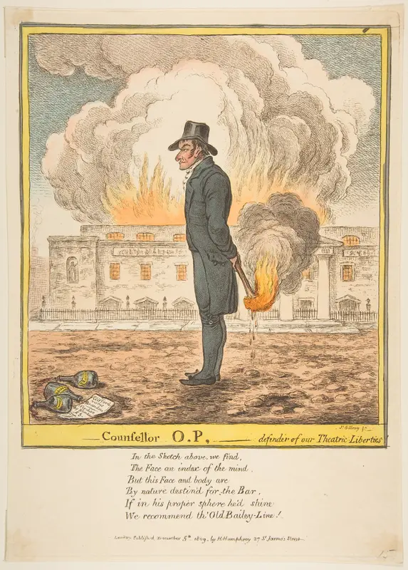 Counsellor O.P.–Defender of our Theatric Liberties Wall Art by James Gillray - High-Resolution Digital Print