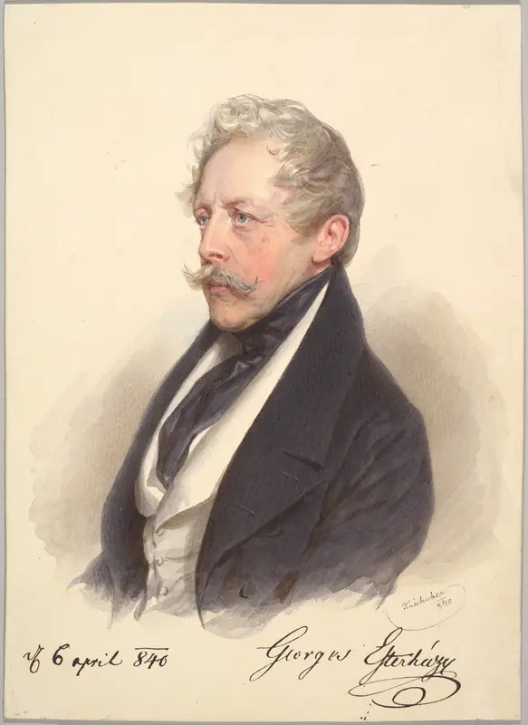 Count Georg Esterházy von Galántha Wall Art by Josef Kriehuber - High-Resolution Digital Print