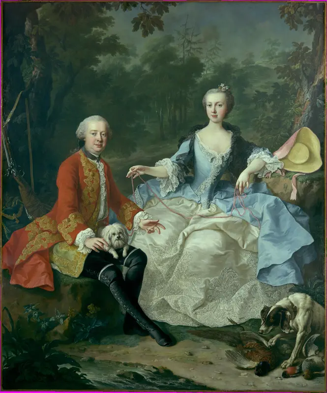 Count Giacomo Durazzo (1717–1794) and Ernestine Aloisia Ungnad von Weissenwolff (1732–1794) Wall Art by Martin van Meytens the Younger - High-Resolution Digital Print