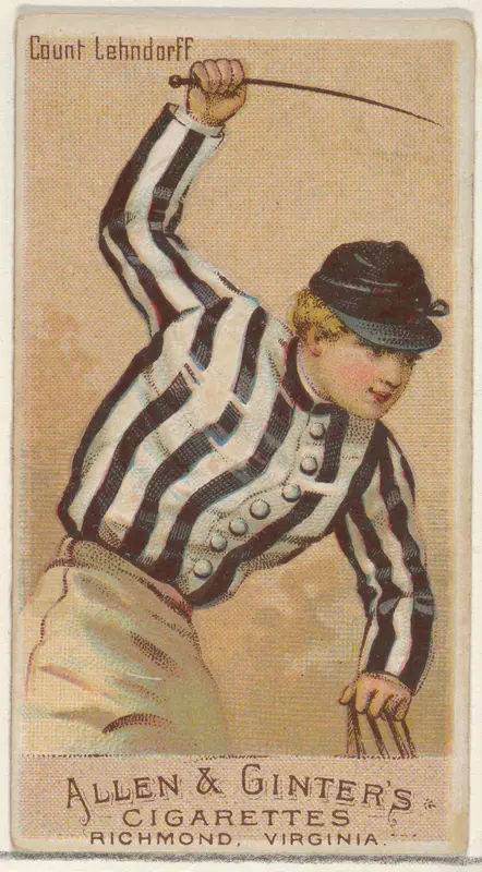 Count Lehndorff, from the Racing Colors of the World series (N22a) for Allen & Ginter Cigarettes Wall Art by Allen & Ginter - High-Resolution Digital Print