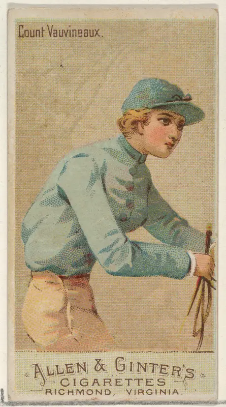 Count Vauvineaux, from the Racing Colors of the World series (N22a) for Allen & Ginter Cigarettes Wall Art by Allen & Ginter - High-Resolution Digital Print