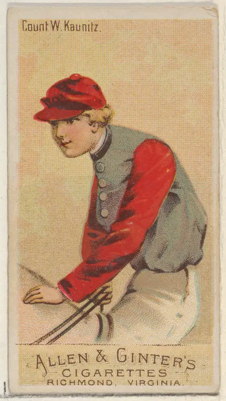 Count W. Kaunitz, from the Racing Colors of the World series (N22a) for Allen & Ginter Cigarettes Wall Art by Allen & Ginter - High-Resolution Digital Print
