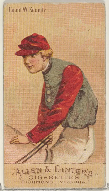 Count W. Kaunitz, from the Racing Colors of the World series (N22b) for Allen & Ginter Cigarettes Wall Art by Allen & Ginter - High-Resolution Digital Print