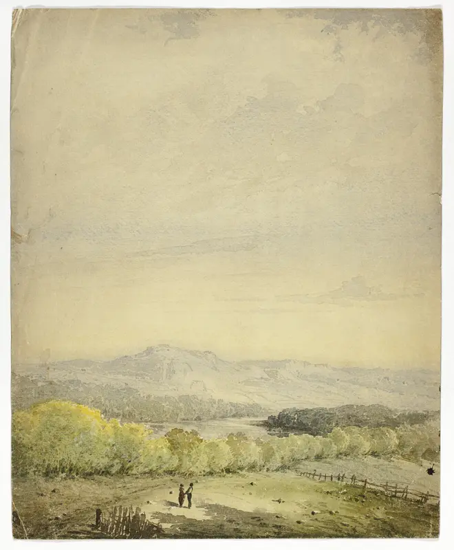 Couple Holding Hands in a Field Wall Art by Unknown artist - High-Resolution Digital Print