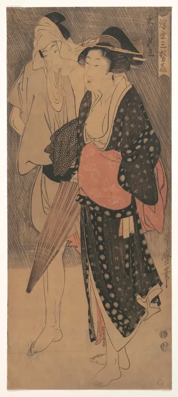 Couple in an Evening Shower, From the series Three Evening Pleasures of the Floating World