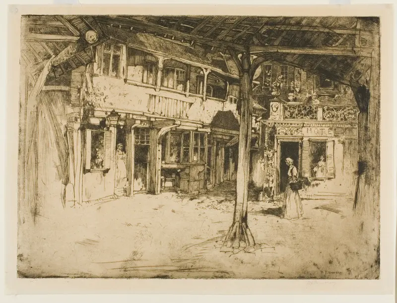 Cour des bons Enfants, Rouen Wall Art by David Young Cameron - High-Resolution Digital Print