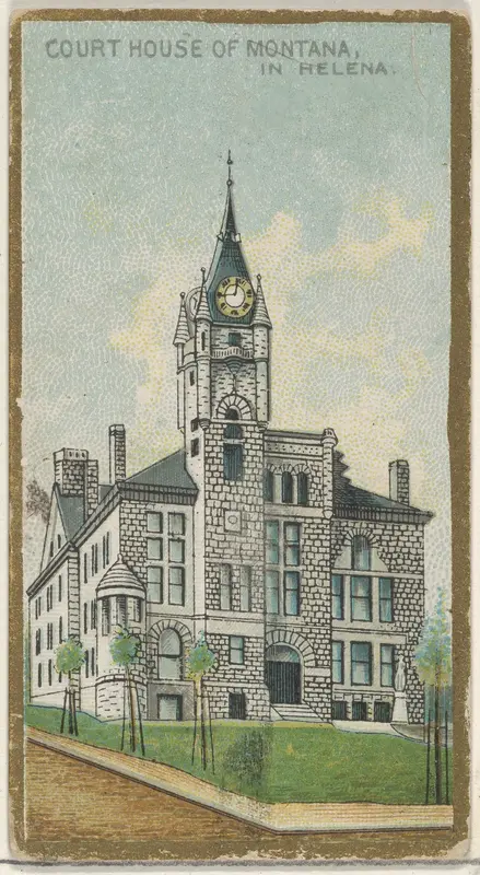 Court House of Montana in Helena, from the General Government and State Capitol Buildings series (N14) for Allen & Ginter Cigarettes Brands Wall Art by Allen & Ginter - High-Resolution Digital Print