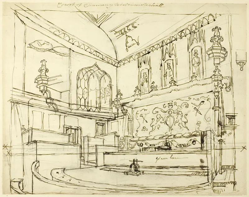 Court of Chancery, Westminster Hall Wall Art by Augustus Charles Pugin - High-Resolution Digital Print