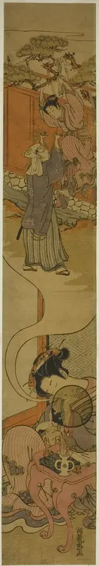 Courtesan Dreaming of Eloping Wall Art by Isoda Koryusai - High-Resolution Digital Print