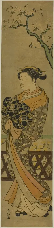 Courtesan Parading Beneath Cherry Tree
