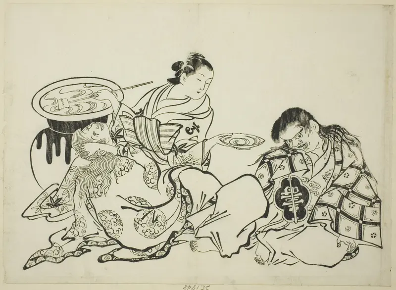 Courtesan Plying Shojo with Sake, no. 4 from a series of 12 prints