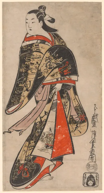Courtesan Walking Wall Art by Kaigetsudo Anchi - High-Resolution Digital Print