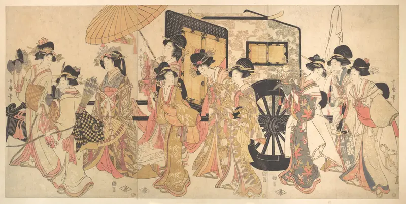 Courtesans Imitating a Court Procession