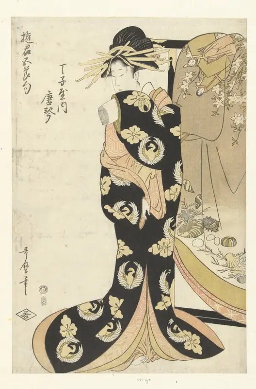 Courtisane Karagoto uit het Chojiya huis Wall Art by Unknown - High-Resolution Digital Print