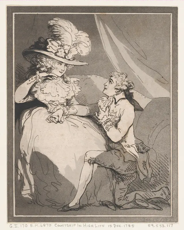Courtship in High Life Wall Art by Thomas Rowlandson - High-Resolution Digital Print