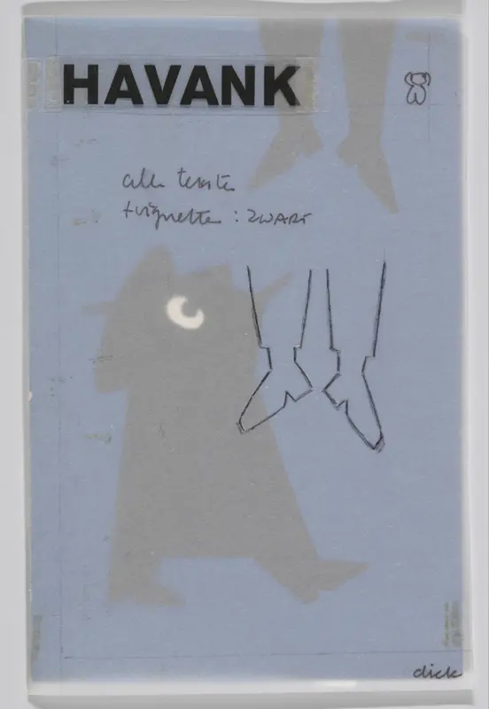 Cover Design for Zwarte Beertjes (Little Black Bears) Paperbacks Wall Art by Dick Bruna - High-Resolution Digital Print