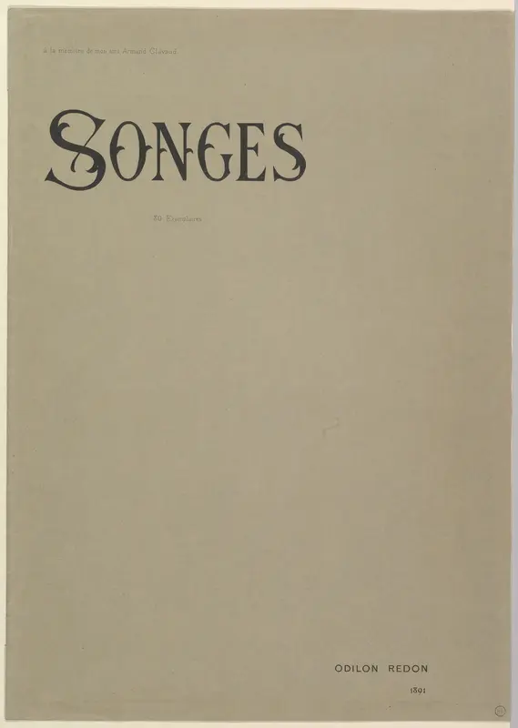 Cover of Songes Album Wall Art by Odilon Redon - High-Resolution Digital Print