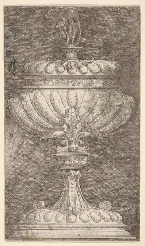 Covered Goblet with a Knight on the Lid Wall Art by Albrecht Altdorfer - High-Resolution Digital Print