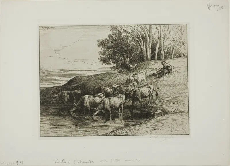 Cows at the Watering Place
