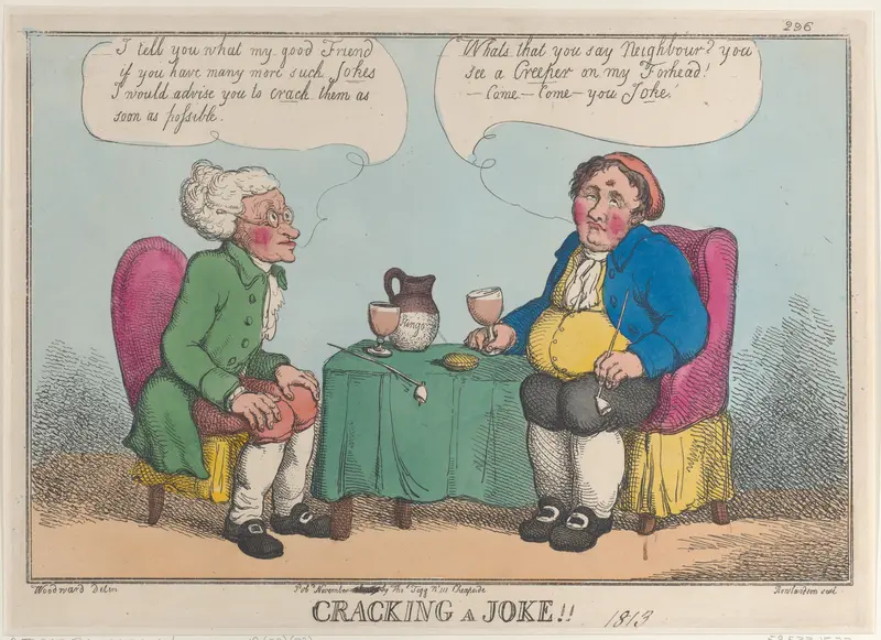 Cracking a Joke!! Wall Art by Thomas Rowlandson - High-Resolution Digital Print