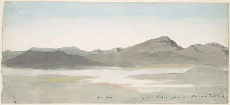 Craig Goch, Moel Hebog, North Wales Wall Art by Cornelius Varley - High-Resolution Digital Print