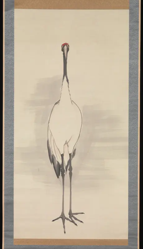 Cranes Wall Art by Nagasawa Rosetsu 長澤蘆雪 - High-Resolution Digital Print