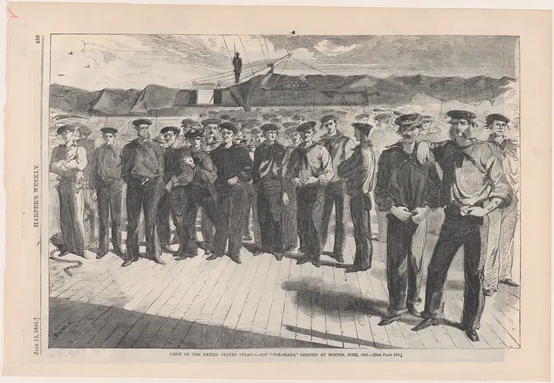 Crew of U.S. Steamsloop "Colorado," Shipped at Boston, June 1861 (from "Harper's Weekly," Vol. 5, p. 439) Wall Art by Winslow Homer - High-Resolution Digital Print