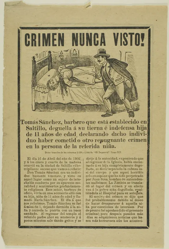 Crime Never Before Seen! Wall Art by José Guadalupe Posada - High-Resolution Digital Print