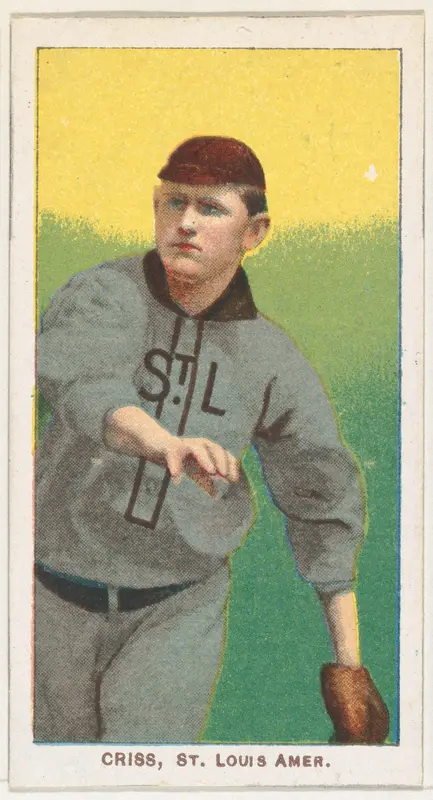 Criss, St. Louis, American League, from the White Border series (T206) for the American Tobacco Company Wall Art by American Tobacco Company - High-Resolution Digital Print
