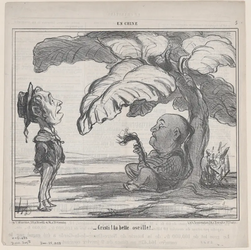 Cristi! la belle oseille!, from "En Chine" Wall Art by Honoré Daumier - High-Resolution Digital Print