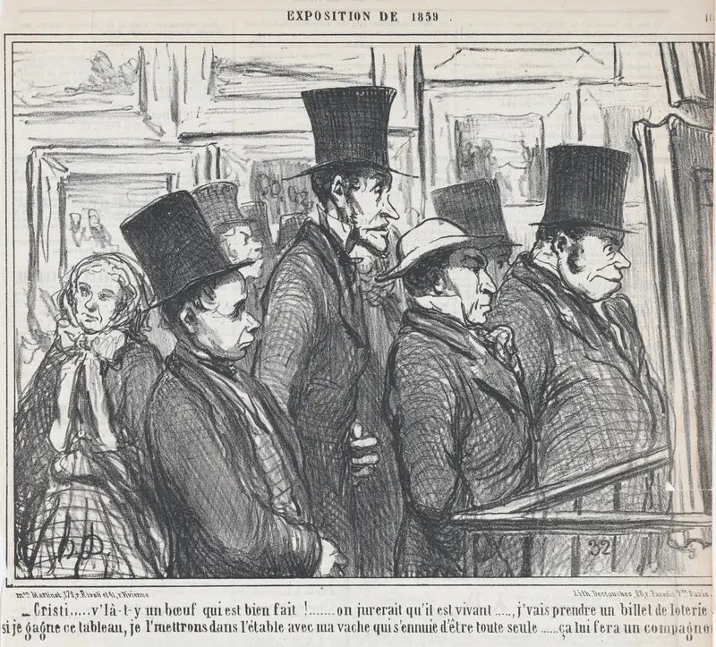 Cristi,... v'là-t-y un boeuf qui est bien fait!..., from Exposition de 1859, published in Le Charivari, May 4, 1859