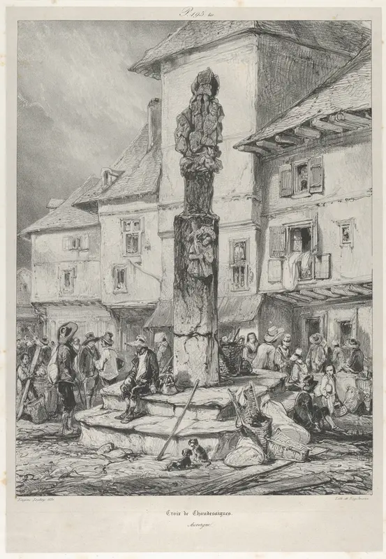 Cross of Chaudesaigues Wall Art by Eugène Isabey - High-Resolution Digital Print