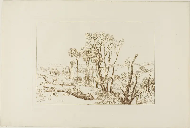 Crowhurst, plate 76 from Liber Studiorum Wall Art by Joseph Mallord William Turner - High-Resolution Digital Print