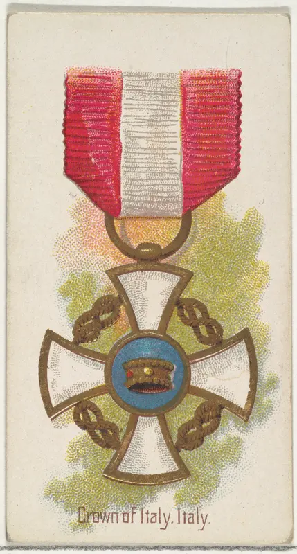 Crown of Italy, Italy, from the World's Decorations series (N30) for Allen & Ginter Cigarettes Wall Art by Allen & Ginter - High-Resolution Digital Print
