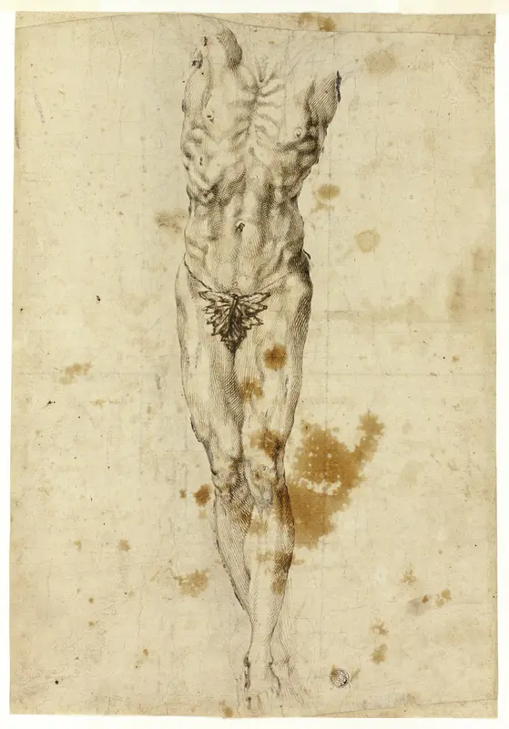 Crucified Christ or Marsyas Wall Art by Follower of Michelangelo Buonarroti - High-Resolution Digital Print