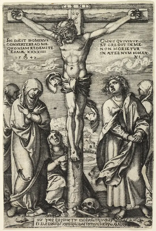 Crucifixion Wall Art by Georg Pencz - High-Resolution Digital Print