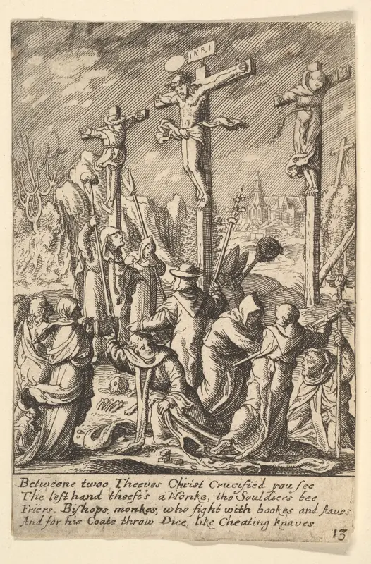 Crucifixion Wall Art by Wenceslaus Hollar - High-Resolution Digital Print