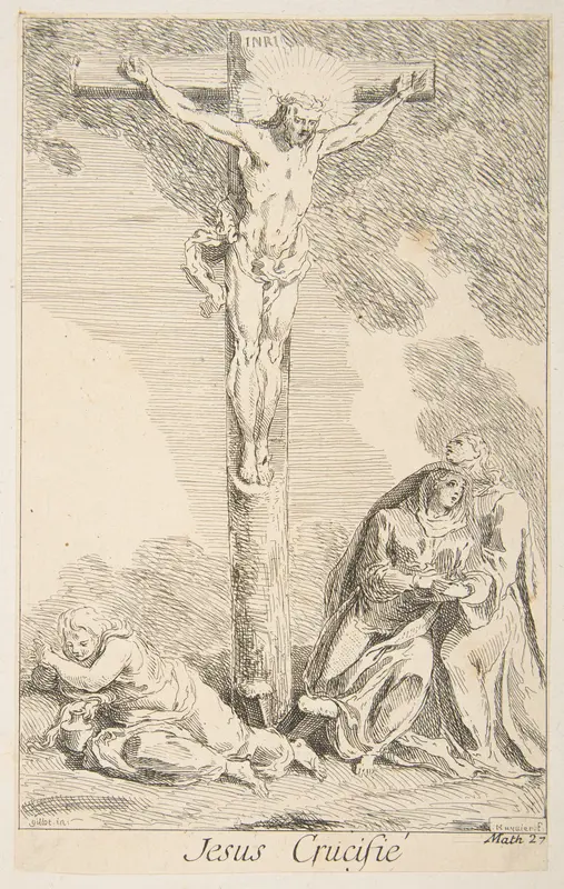 Crucifixion Wall Art by Claude Gillot - High-Resolution Digital Print