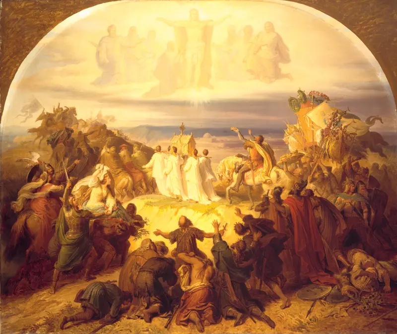 Crusaders before Jerusalem Wall Art by Wilhelm von Kaulbach - High-Resolution Digital Print