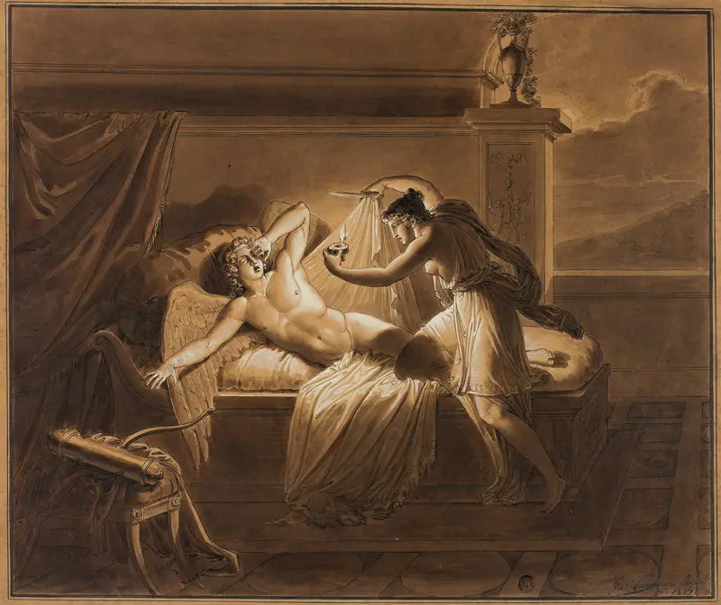 Cupid and Psyche Wall Art by Giuseppe Cammarano - High-Resolution Digital Print