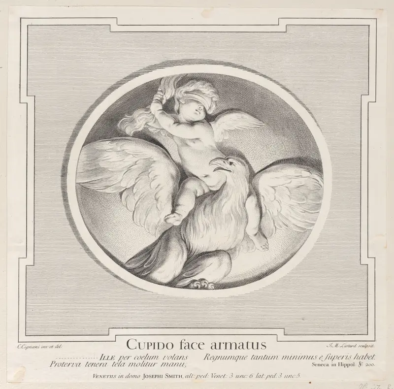 Cupid Astride an Eagle Wall Art by Jean Michel Liotard - High-Resolution Digital Print