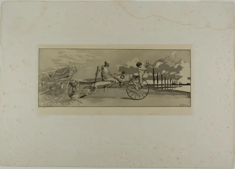 Cupid, Death, and the Next World, plate twelve from Intermezzos Wall Art by Max Klinger - High-Resolution Digital Print