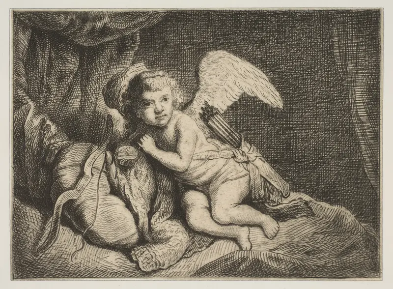 Cupid Resting (copy) Wall Art by Rembrandt (Rembrandt van Rijn) - High-Resolution Digital Print